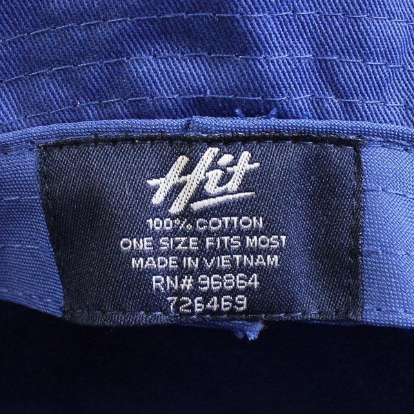 Acrylic Live Bucket Hat Solid Dark Blue 100% Cotton One Size