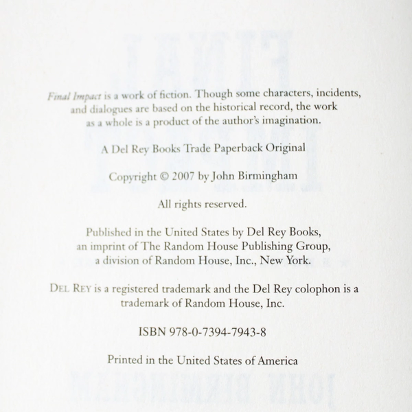 Axis of Time Final Impact by John Birmingham Hardcover Book 3