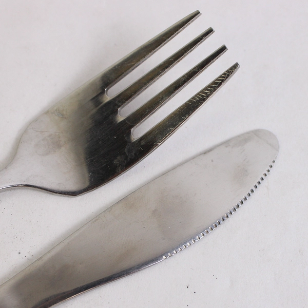 Lot of 6 Children's Utensils Kiddie Kutlery Stainless Fork Knife Bear