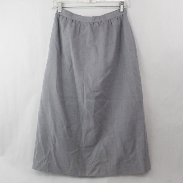 Vintage Jones Apparel Women's Skirt Size 8/9 Gray Lined Back Zipper Stain