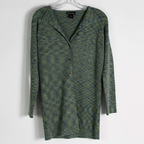 2 PC Bashara Lesser Green and Blue Knit Cardigan and Dress Women's Small