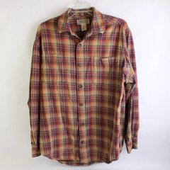 Duluth Trading Co Flannel Shirt Red Yellow 100% Cotton Men's Size M
