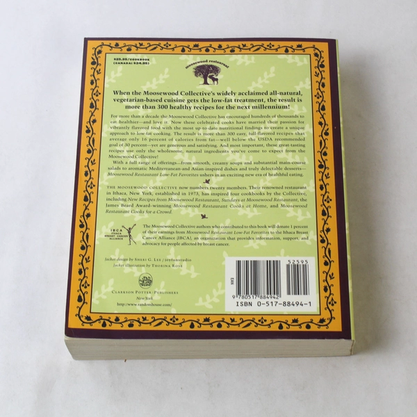 Moosewood Restaurant Low-Fat Favorites Cookbook - Very Good Condition