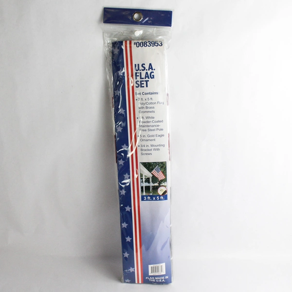 Independence Flag set 5ft x 3ft USA Flag Decorative Banner Yard Garden Home