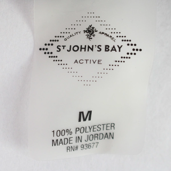 St. Johns Bay Men's Medium Blue White Fleece Christmas Mock Neck Sweatshirt