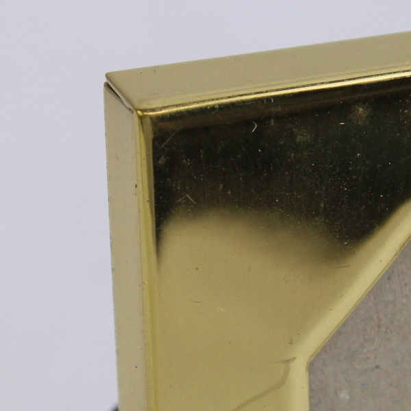 Set of 3 Miniature Octagonal Gold Toned Metal Easel Back Tabletop Frames