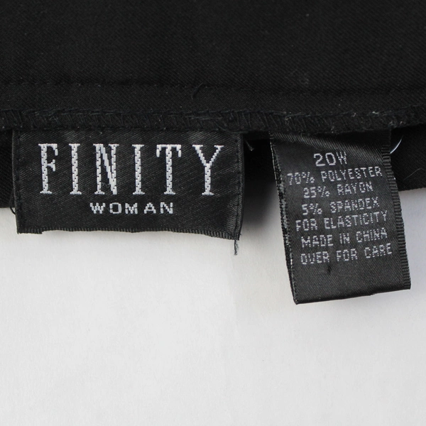 Finity Women's Work Slack Pants Black Size 20W