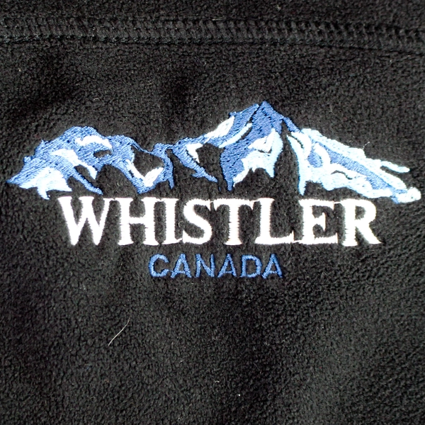 North End Women's Black Fleece Vest Full Zip Whistler Canada Size L