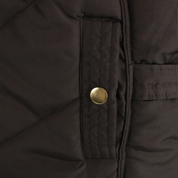 KC Collections Women's Brown Windbreaker & Fleece Reversible Vest Size Medium