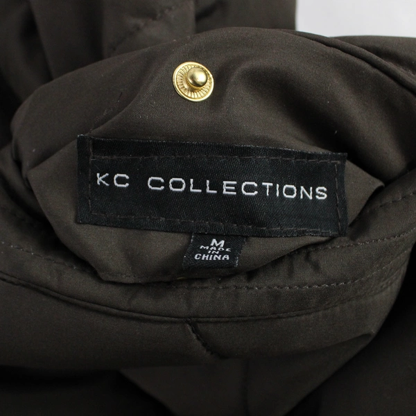 KC Collections Women's Brown Windbreaker & Fleece Reversible Vest Size Medium