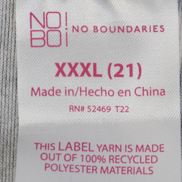 No Boundaries Long Sleeve Black/White Soft Flower Drawstring Front Top XXXL