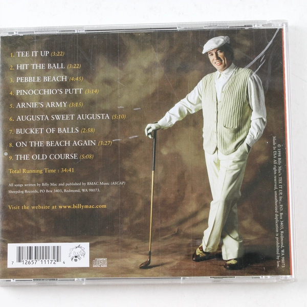 Billy Mac Tee It Up CD 1998 - Golf Music - Cracked Case, Untested