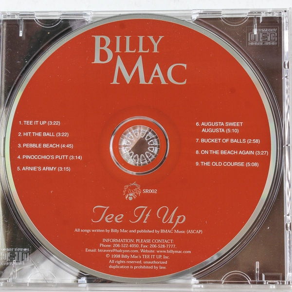 Billy Mac Tee It Up CD 1998 - Golf Music - Cracked Case, Untested