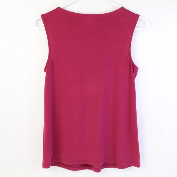 George Burgundy Colored Blouse Tank Top Women's Size S (4-6) Beaded Neckline