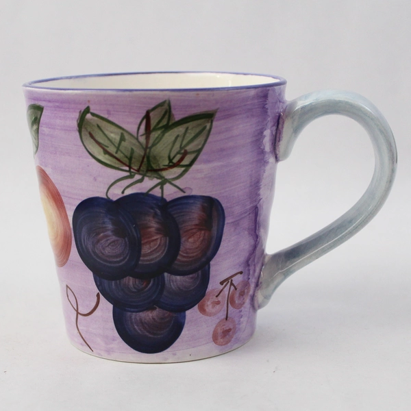Totally Today Ceramic Coffee Mug Cup Colorful Fruit Design 4" Tall