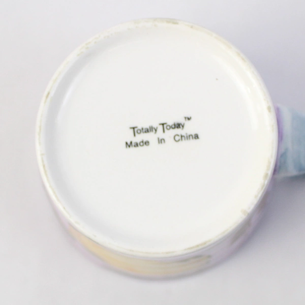 Totally Today Ceramic Coffee Mug Cup Colorful Fruit Design 4" Tall