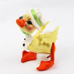  Annalee Mobilitee Doll 1991 Spring Yellow Duck 6" Bowtie And Hat 