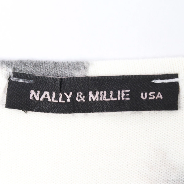 Nally & Millie White and Gray Spotted Shirt Dress Women's Size Small