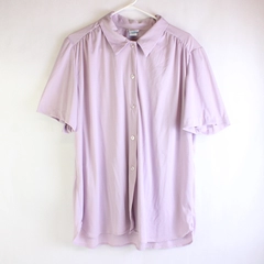 Haband Lavender Purple Short-Sleeved Button Up Shirt Women's XX