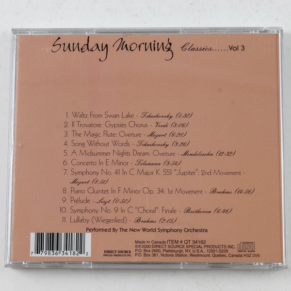 Sunday Morning Classics Volume 3 CD 2000 - Pre-Owned, Good Condition