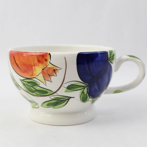 Zrike Coffee/Tea Cup Ceramic 2.75" Tall Colorful Fruit Design