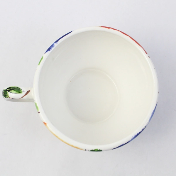 Zrike Coffee/Tea Cup Ceramic 2.75" Tall Colorful Fruit Design