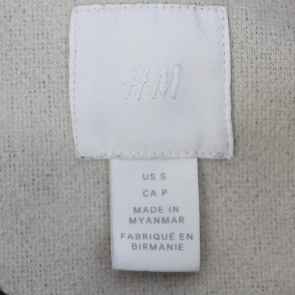 H&M Women's Button Up Black White Animal Print Jacket Size Small