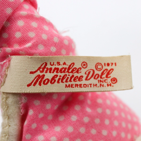 Lot of 2 Annalee Mobilitee Brown And White Easter Rabbits Dated 1971