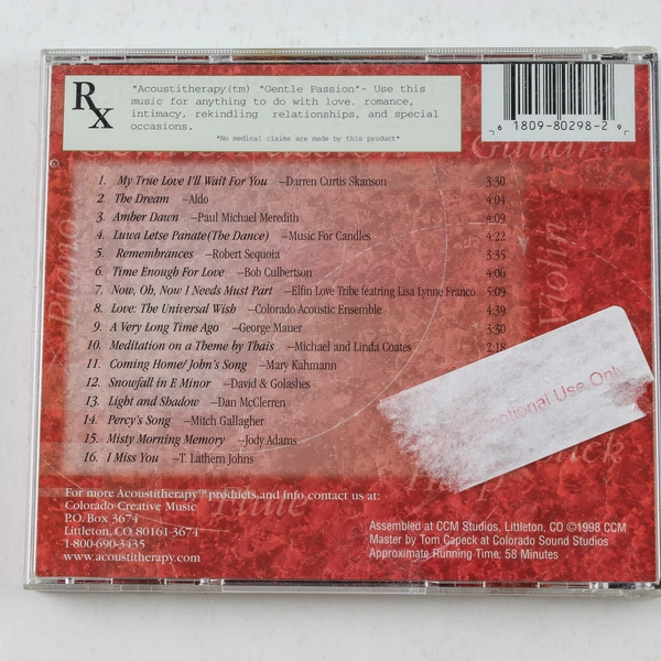 Gentle Passion Acoustitherapy CD 1998 - Soothing Relaxation Music