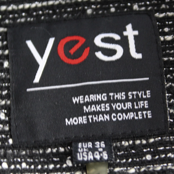 Yest Black White and Silver Blazer Women's Size 4-6
