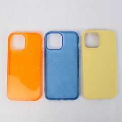 Lot Of 3 Silicone iPhone 13 Pro Max Cases Orange Blue Yellow