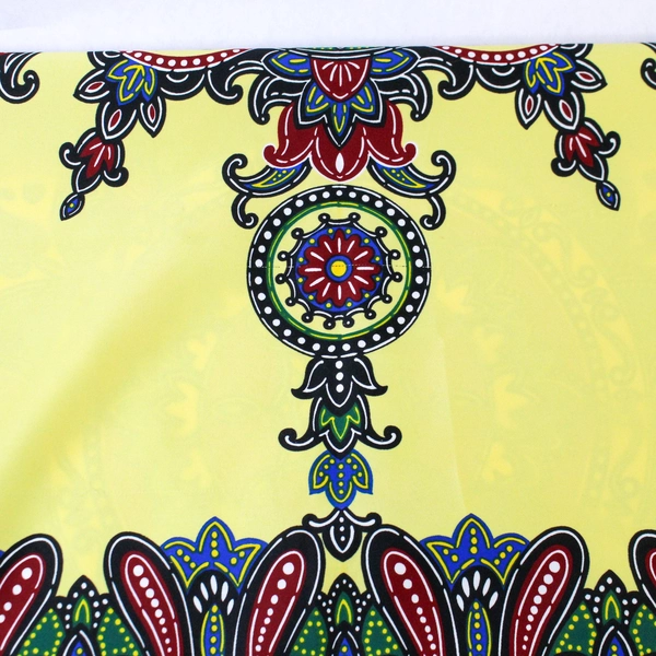 Elegant Yellow Paisley Scarf Wrap 34x45" - Pre-Owned, Some Wear & Snags