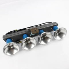 Vintage Adams W50 Light Bar in Metal Storage Container 4 Bulbs Screw in Handle