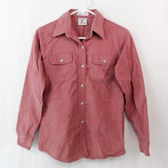 Vintage Prentiss Outdoors Women's Pink Button Down Top Sz 7/8 Cotton - Stains