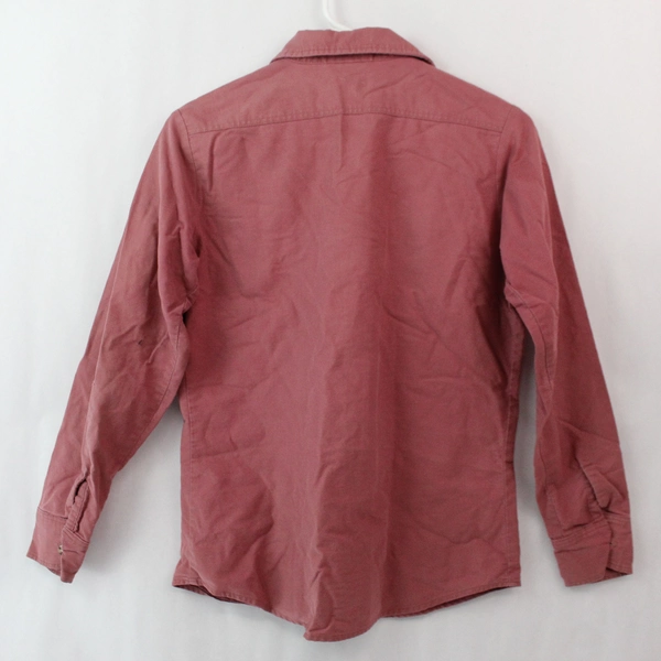 Vintage Prentiss Outdoors Women's Pink Button Down Top Sz 7/8 Cotton - Stains