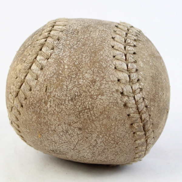 Vintage Softball Leather Outdoor Baseball Raised Stitch Early 20th Century 11"