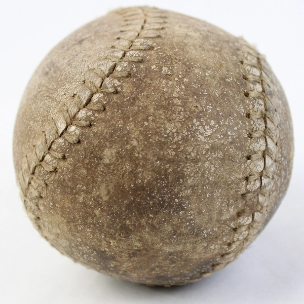 Vintage Softball Leather Outdoor Baseball Raised Stitch Early 20th Century 11"