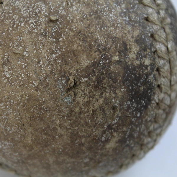 Vintage Softball Leather Outdoor Baseball Raised Stitch Early 20th Century 11"