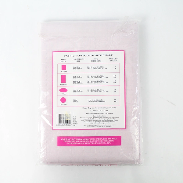 Town And Country Living Easter Polyester Tablecloth 60x 84 Inch Lavender NIP