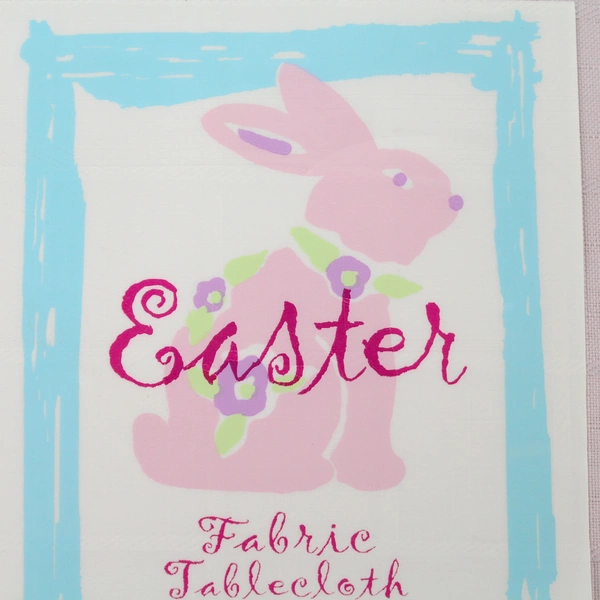 Town And Country Living Easter Polyester Tablecloth 60x 84 Inch Lavender NIP