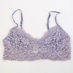 Gentle Fawn Intimate Lavender Lace Unlined Lingerie Bra Women's Size Small
