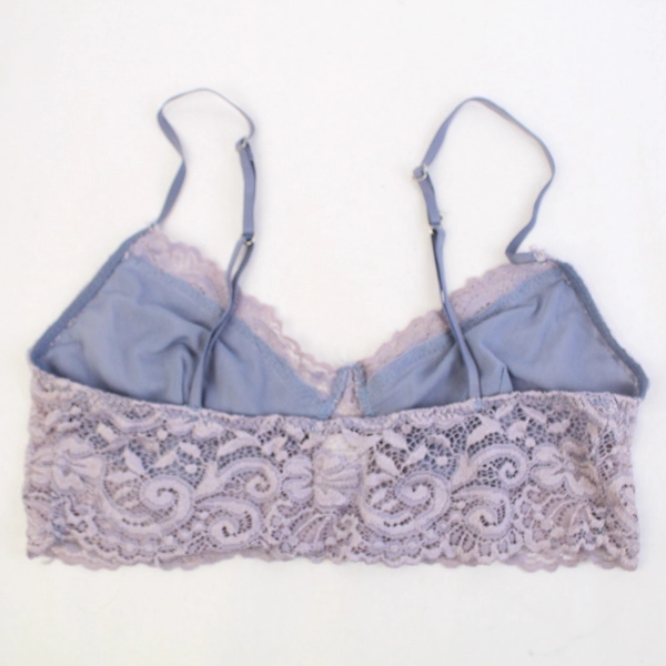 Gentle Fawn Intimate Lavender Lace Unlined Lingerie Bra Women's Size Small