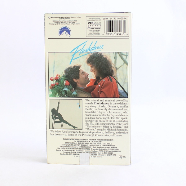 Flashdance VHS 1983 Starring Jennifer Beals Directed By Adrian Lyne
