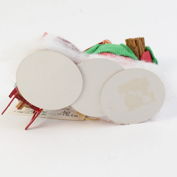 Vintage 1980 Just Ducky Ducks And Friends Christmas Figurine With Sled