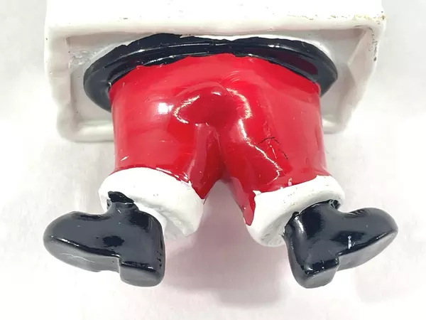 Santa Chimney Wine Bottle Stopper Silver-Toned 4.5" Long - Pre-Owned