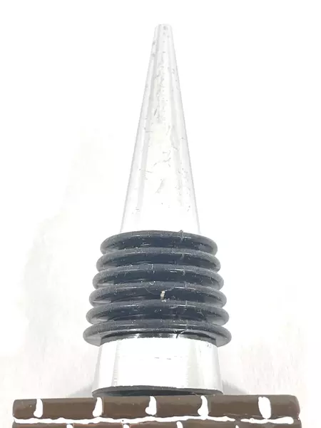 Santa Chimney Wine Bottle Stopper Silver-Toned 4.5" Long - Pre-Owned