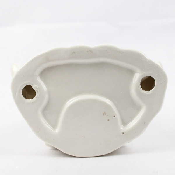 White Ceramic Christmas Tree Shaped Nativity Tealight or Votive Candle Holder