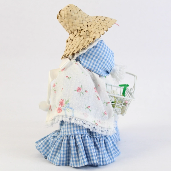 Vintage 1987 Just Ducky Figurine With Basket of Flowers