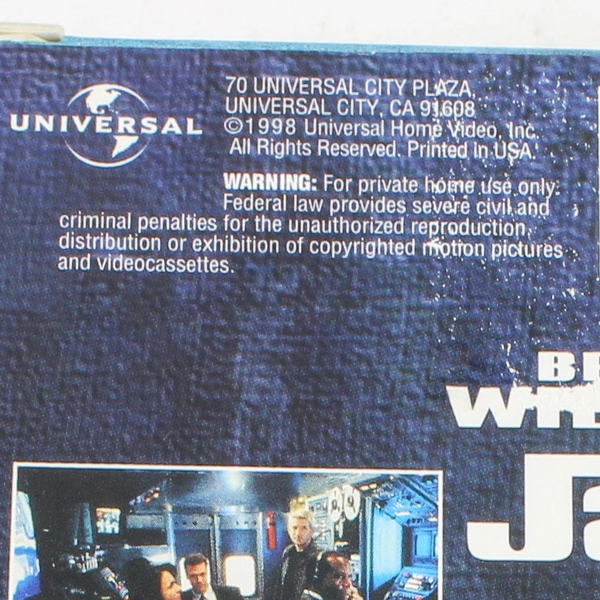 The Jackal VHS 1998 Bruce Willis Richard Gere Rated R Universal Home Video