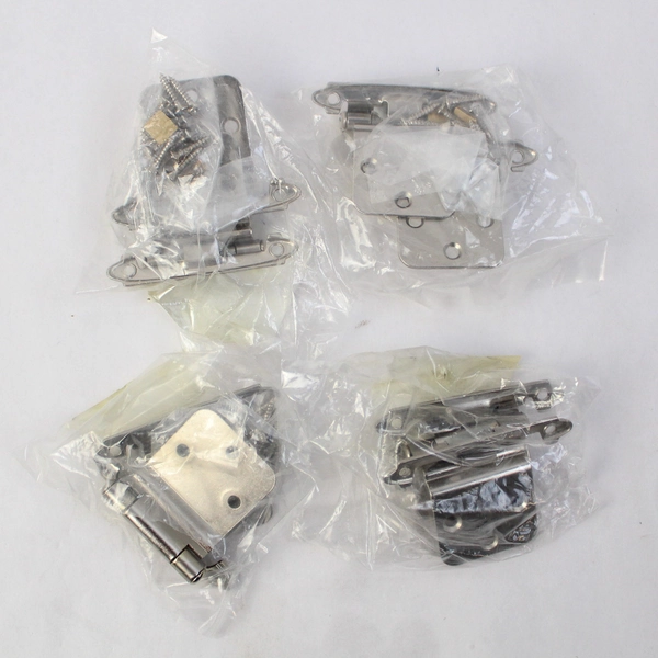 Lot of 4 Packaged 503 Satin Nickel 30-Degree Reverse Bevel Hinges